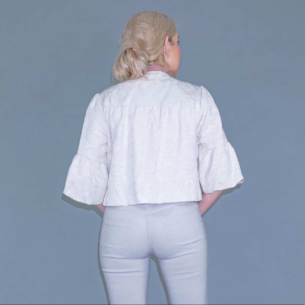 Puffy Sleeve Crop Jacket - Picture 7 of 15